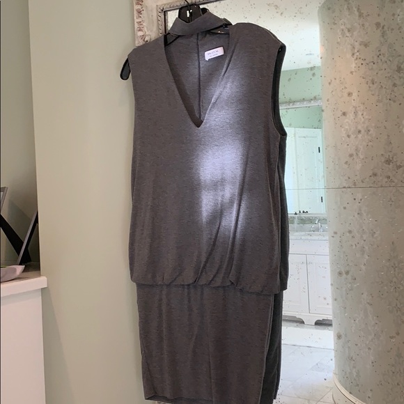 Haley 44 gray choker mini dress. Size small - Picture 1 of 3